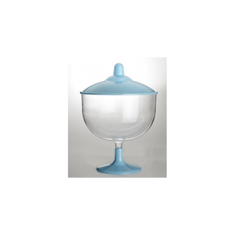 TAPPO Celeste  (SOLO TAPPO ) per  alzatina   contenitore  in plastica a coppa  (porta dolci o salati) 16 cm di diametro  Pz 1