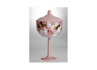 TAPPO Rosa (SOLO TAPPO ) per  alzatina   contenitore  in plastica a coppa  (porta dolci o salati) 16 cm di diametro  Pz 1