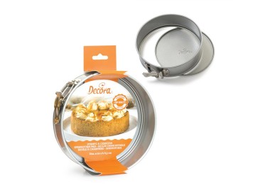TEGLIA / STAMPO A CERNIERA in Acciaio ANTIADERENTE ( NEW ) - Dimensioni Ø 25,5  x h 7  cm - DECORA