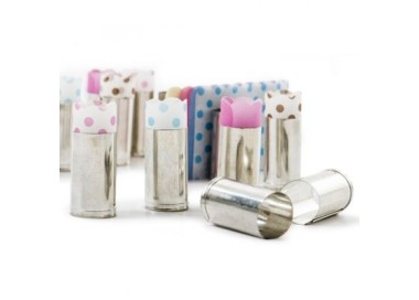 8 STAMPI PER DOLCE CARTUCCE NAPOLETANE + 50 CARTINE BIANCHE  IN CARTA DA FORNO Diametro 2,4 cm x lunghezza 4,5 cm DECORA