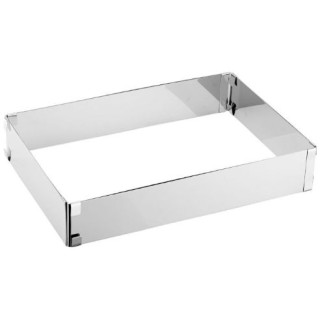 TEGLIA CORNICE RETTANGOLARE PER TORTE stensibile da min 24 x 20 a max 38 x 46 cm H 6cm  PZ.1