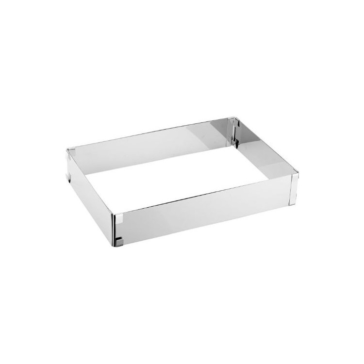 TEGLIA CORNICE RETTANGOLARE PER TORTE stensibile da min 24 x 20 a max 38 x 46 cm H 6cm  PZ.1