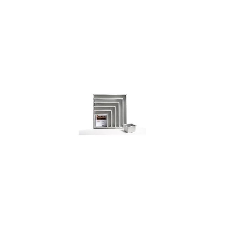 Teglia Professionale in Alluminio Anodizzato Quadrata cm 10x10x10 h Decora