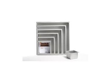 Teglia Professionale in Alluminio Anodizzato Quadrata cm 10x10x10 h Decora