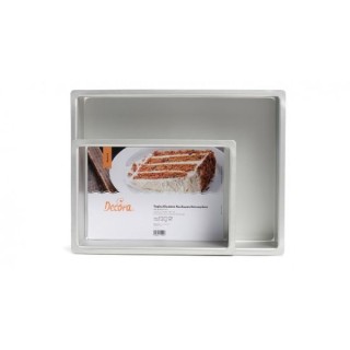 Teglia Professionale in Alluminio Anodizzato RETTANGOLARE cm 20 x 30 x 10 h DECORA