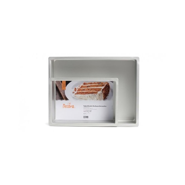 Teglia Professionale in Alluminio Anodizzato RETTANGOLARE cm 30 x 40 x 10 h DECORA