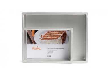 Teglia Professionale in Alluminio Anodizzato RETTANGOLARE cm 30 x 40 x 10 h DECORA