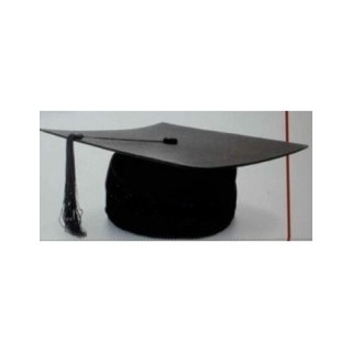Tocco cappello nero  LAUREA   1 pezzo -