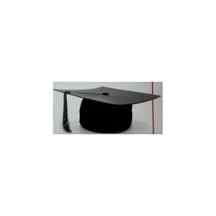 Tocco cappello nero  LAUREA   1 pezzo -