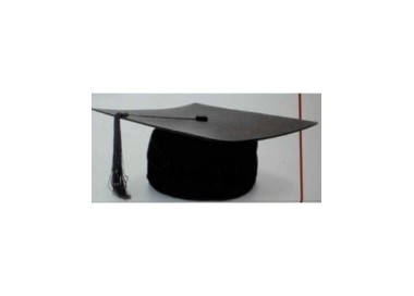 Tocco cappello nero  LAUREA   1 pezzo -