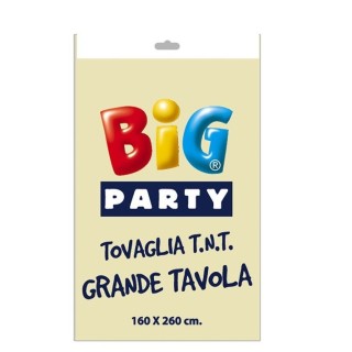 Tovaglia  Avorio in TNT  ( Tessuto non tessuto )  -160 cm  x 260 cm  - Big Party