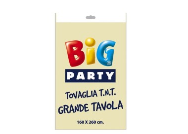 Tovaglia  Avorio in TNT  ( Tessuto non tessuto )  -160 cm  x 260 cm  - Big Party