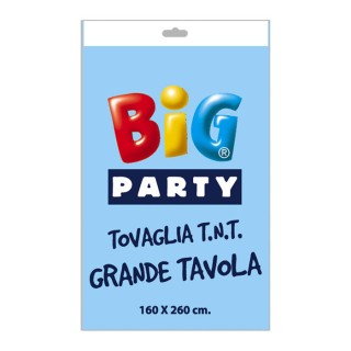 Tovaglia  Celeste in TNT  ( Tessuto non tessuto )  -160 cm  x 260 cm  - Big Party