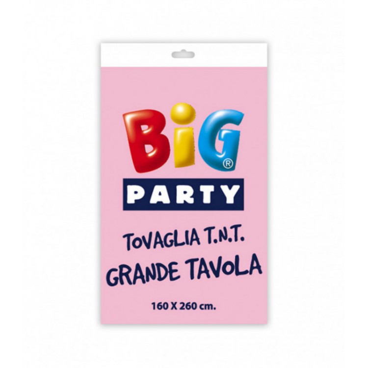 Tovaglia  Rosa in TNT  ( Tessuto non tessuto )  -160 cm  x 260 cm  - Big Party