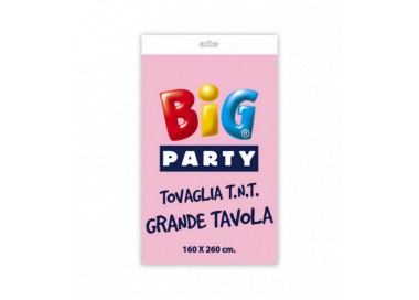 Tovaglia  Rosa in TNT  ( Tessuto non tessuto )  -160 cm  x 260 cm  - Big Party