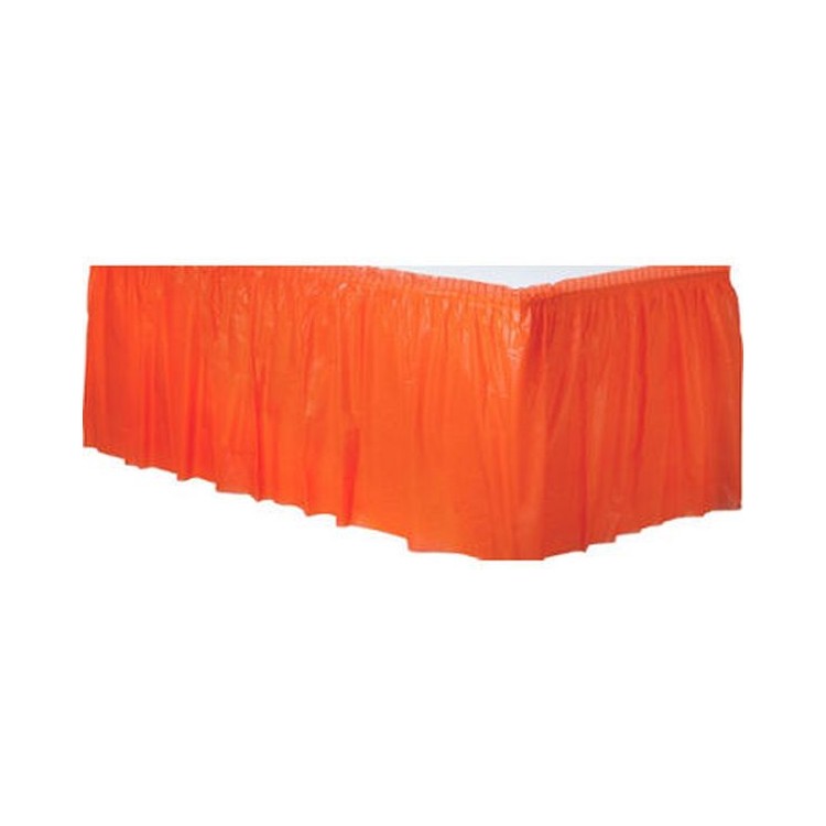 Tovaglia / Gonnellina Copritavolo a Balze per Buffet in Plastica Arancione - 73 cm x 426 cm - 1 pezzo - Unique Tovaglia / Gonnellina Copritavolo a Balze per Buffet in Plastica Arancione - 73 cm x 426 cm - 1 pezzo - Unique