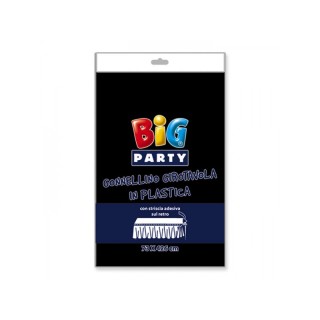 Tovaglia / Gonnellina Copritavolo a Balze per Buffet in Plastica Nera New - 73 cm x 426 cm - 1 pezzo - BIG PARTY