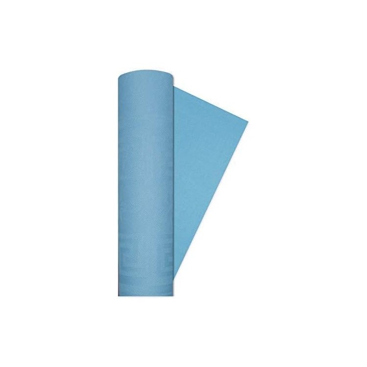 Tovaglia carta rotolo  colore celeste dimensione 1,20 x 5 mt