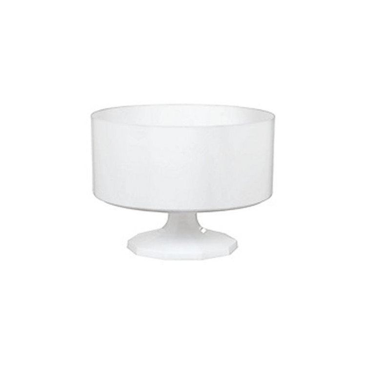 Alzatina contenitore  in plastica Bianca  circolare (porta dolci o salati) 19 cm x 13 cm H Amscan Pz 1