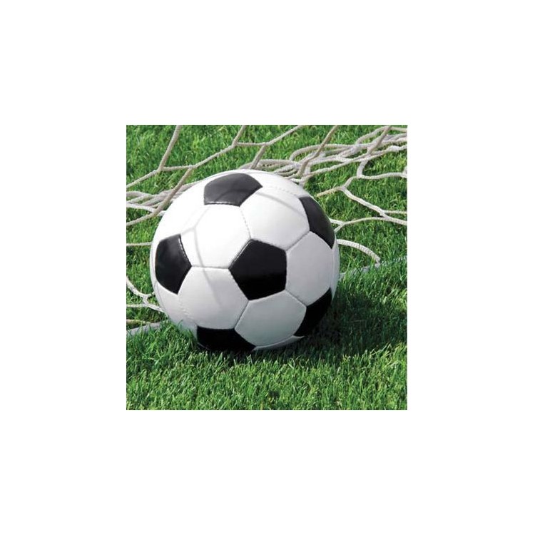 Tovaglioli CALCIO (Nuovo) - 18 pezzi - 32,7 cm x 32,3 cm - 2 veli
