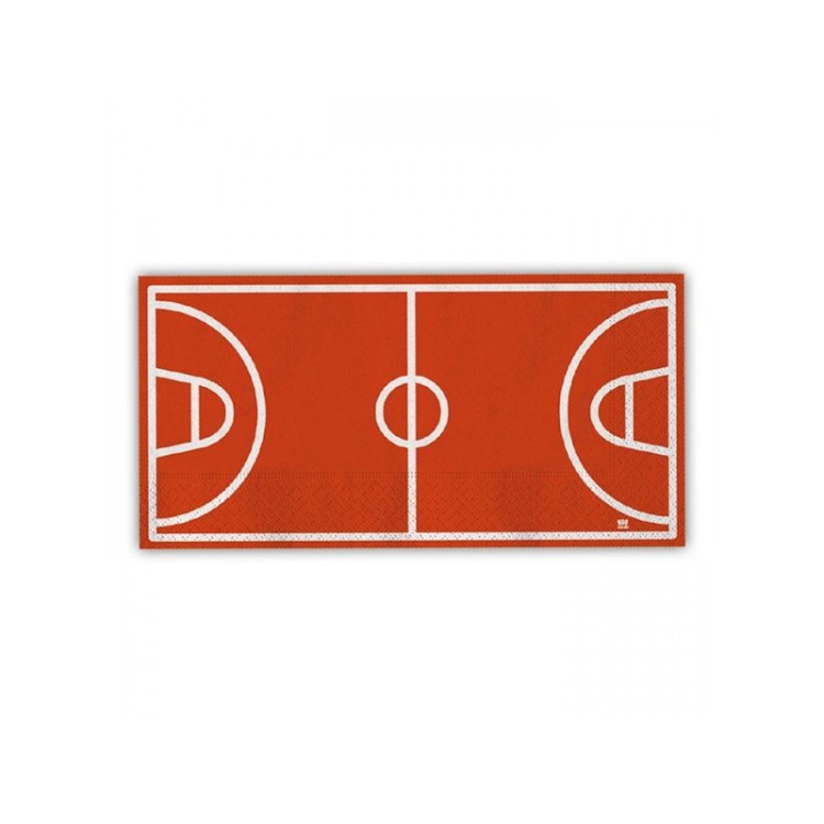 Tovaglioli CAMPO DA Basket  (Nuovo) - 16 pezzi - 33 cm x 44 cm - 2 veli