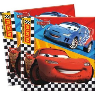Tovaglioli CARS Disney (Nuovo) - 20 pezzi - 33 cm x 33 cm - 2 veli
