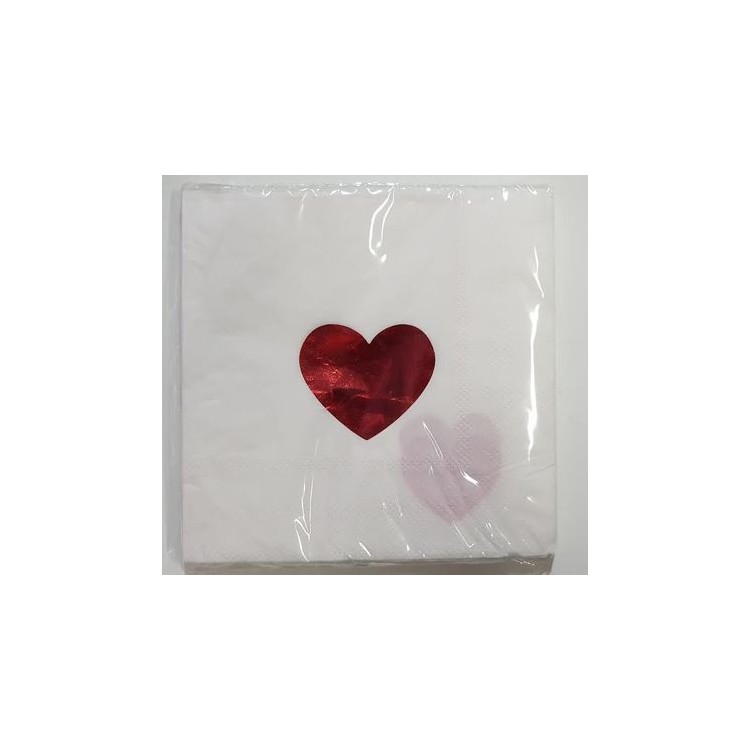 Tovaglioli da cocktail  Love - 16 pezzi - 12 cm x 12  cm -  da 2 veli