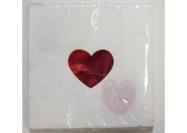 Tovaglioli da cocktail  Love - 16 pezzi - 12 cm x 12  cm -  da 2 veli