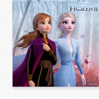 Tovaglioli Frozen 2 (Frozen II) Il Segreto Di Arendelle  - 20 pezzi - 33 cm x 33 cm - 2 veli