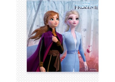 Tovaglioli Frozen 2 (Frozen II) Il Segreto Di Arendelle  - 20 pezzi - 33 cm x 33 cm - 2 veli