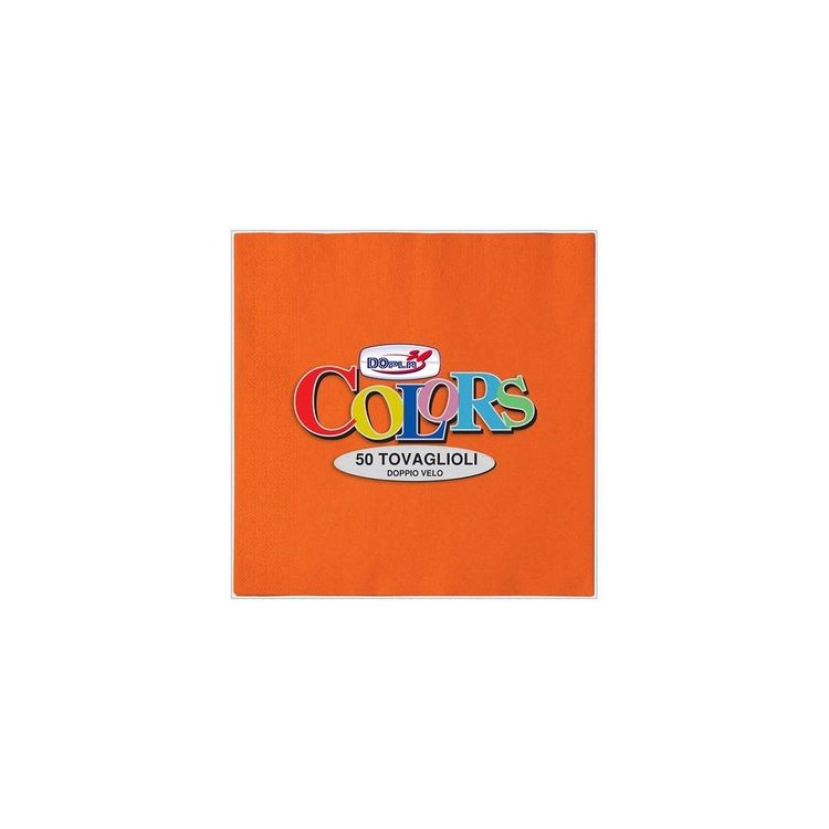 Tovaglioli in carta monouso  colore arancione doppio velo  33x33 pz.50