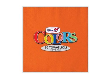 Tovaglioli in carta monouso  colore arancione doppio velo  33x33 pz.50