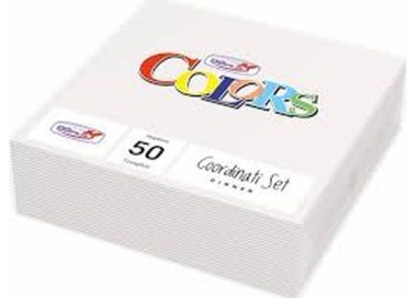 Tovaglioli in carta monouso  colore Bianco doppio velo  33x33 pz.50