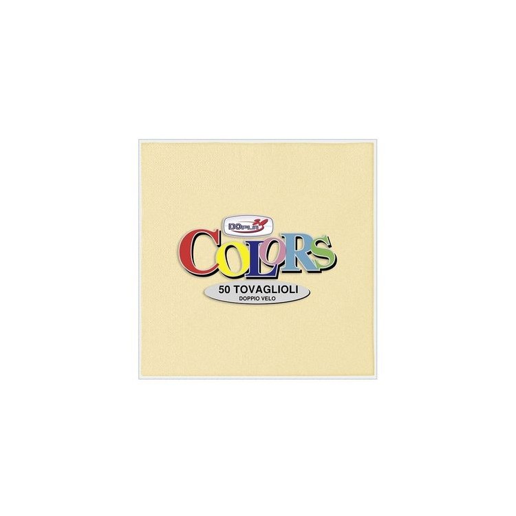 Tovaglioli in carta monouso  colore crema doppio velo  33x33 pz.50