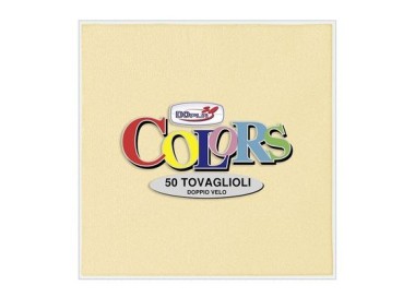 Tovaglioli in carta monouso  colore crema doppio velo  33x33 pz.50