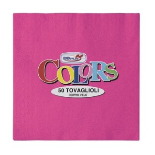 Tovaglioli in carta monouso  colore fucsia doppio velo  33x33 pz.50