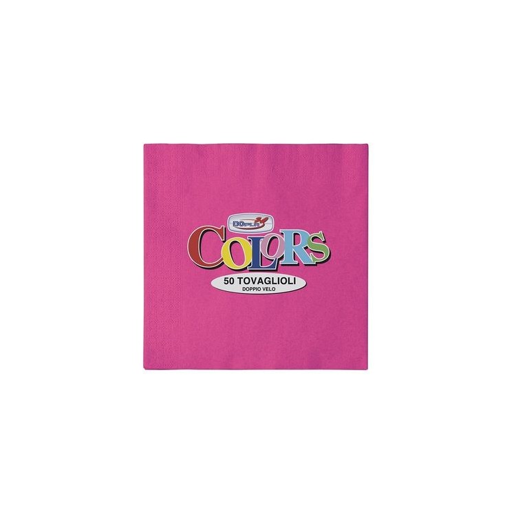 Tovaglioli in carta monouso  colore fucsia doppio velo  33x33 pz.50