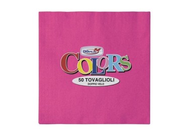 Tovaglioli in carta monouso  colore fucsia doppio velo  33x33 pz.50