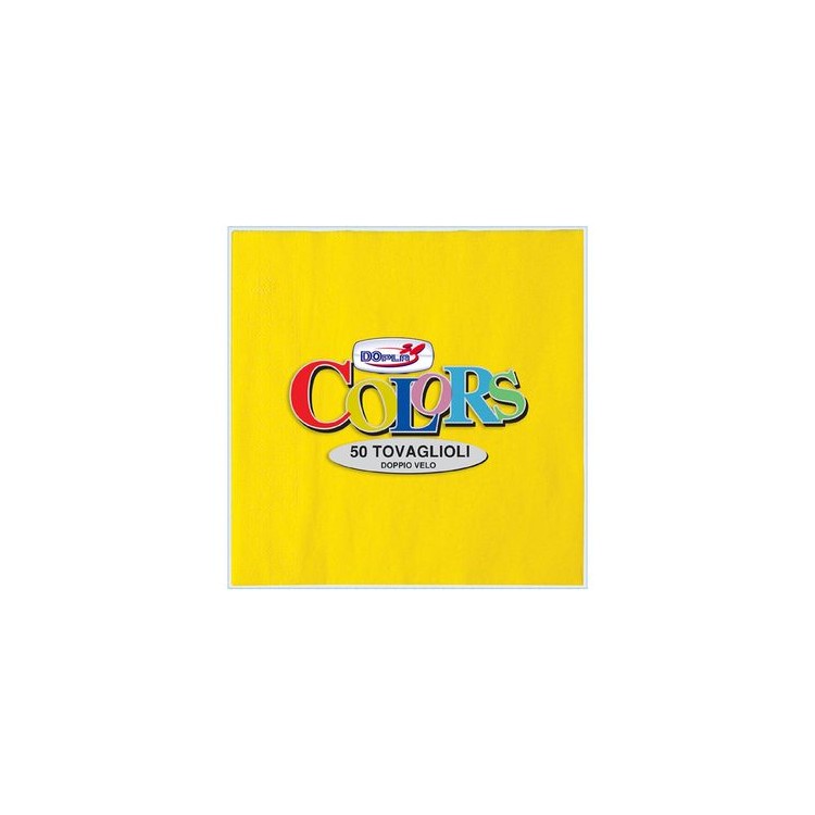 Tovaglioli in carta monouso  colore giallo doppio velo  33x33 pz.50