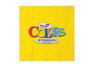 Tovaglioli in carta monouso  colore giallo doppio velo  33x33 pz.50