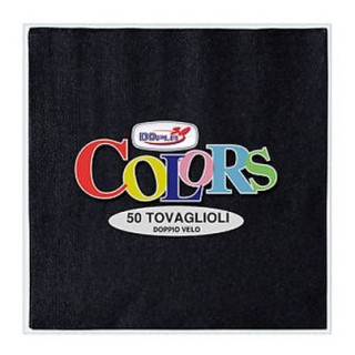 Tovaglioli in carta monouso  colore nero doppio velo  33x33 pz.50