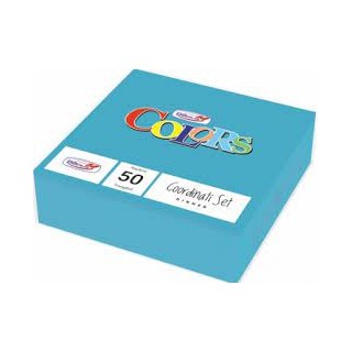 Tovaglioli in carta monouso  colore Turchese  doppio velo  33x33 pz.50