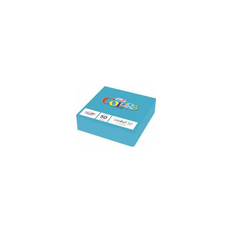 Tovaglioli in carta monouso  colore Turchese  doppio velo  33x33 pz.50