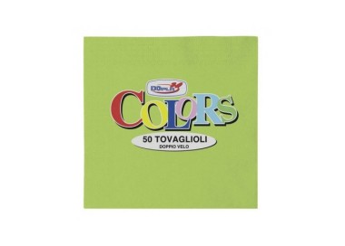 Tovaglioli in carta monouso  colore verde acido doppio velo  33x33 pz.50