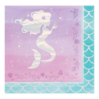 Tovaglioli SIRENA- Confezione da 16  tovaglioli - 33 cm x 33 cm - 2 veli - Nuovo