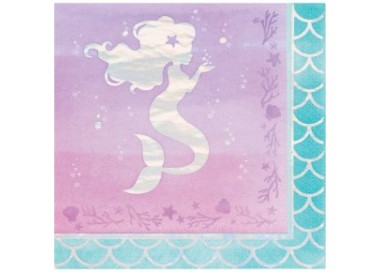 Tovaglioli SIRENA- Confezione da 16  tovaglioli - 33 cm x 33 cm - 2 veli - Nuovo