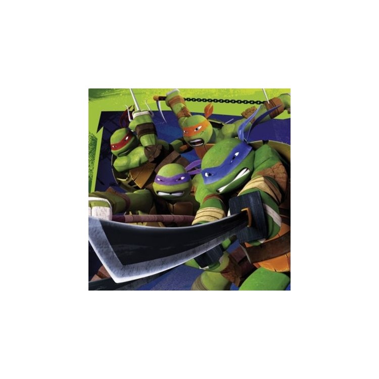 Tovaglioli Tartarughe Ninja - 20 pezzi - 32,7 cm x 32,7 cm - 2 veli