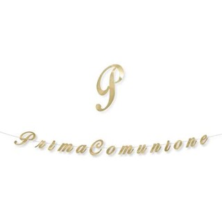 Festone Gigante " PRIMA COMUNIONE" Bambino - L 3 metri x 15 cm H - 1 pz