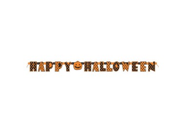 Festone Halloween con scritto ( HAPPY HALLOWEEN )in cartoncino 165 cm x 10 H