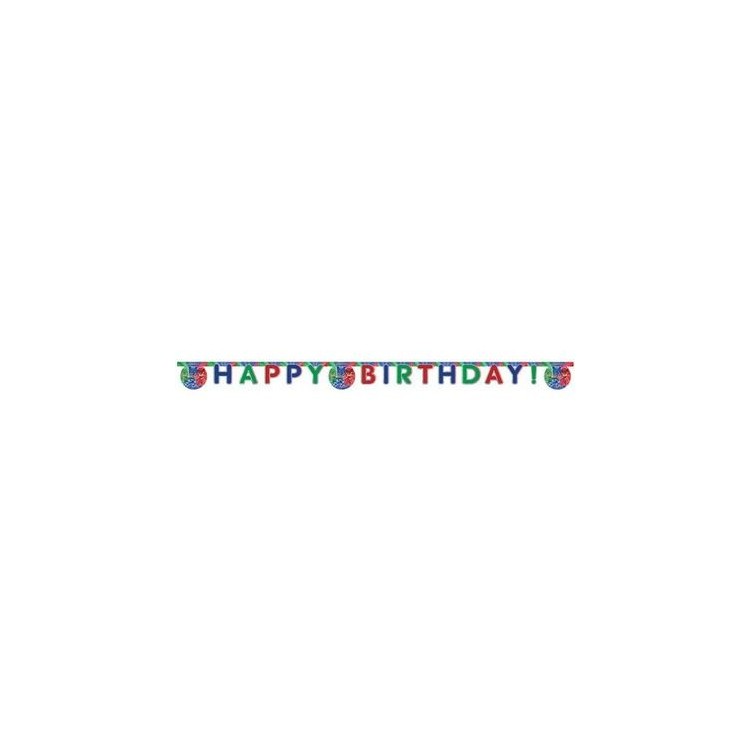 Festone Happy Birthday  2 m  Super Pigiamini PJ MASKS 1 pz